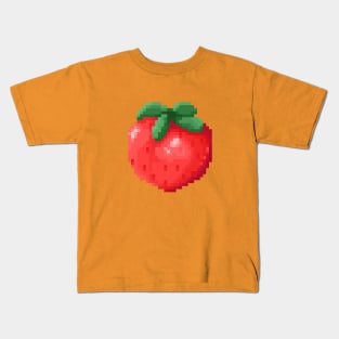 Pixel Strawberry Kids T-Shirt